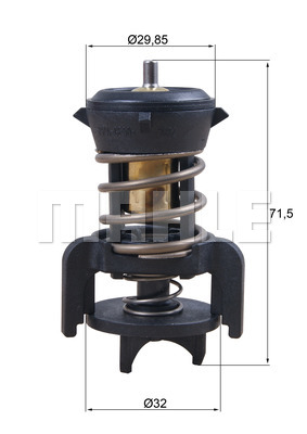 TERMOSTATAS MAHLE TX25194D AUDI SEAT SKODA VW 