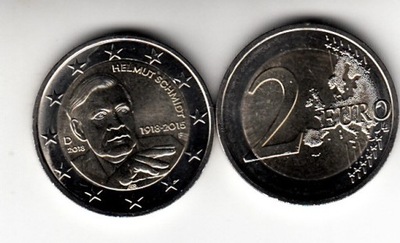 Niemcy 2018 -2 euro okoli. Helmut Schmidt