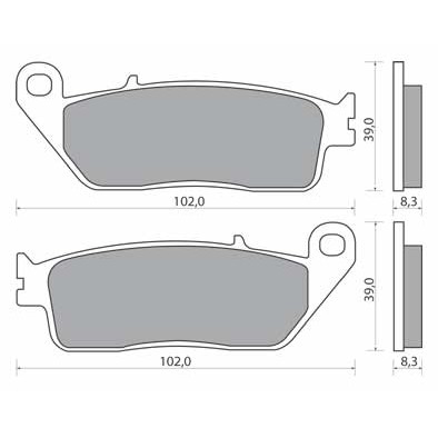 ZAPATAS DE FRENADO NHC H1048-CU1 (FA196HH) HONDA VFR  