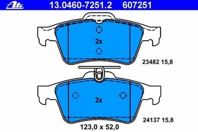 PADS HAMULC. RENAULT LAGUNA III 07- REAR  