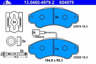 КОЛОДКИ HAM. ПЕРЕД CITROEN JUMPER,DUCATO, BOXER 02-