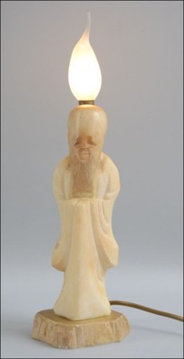 Śliczna lampka nocna z mędrcem onyx Hiszp-364
