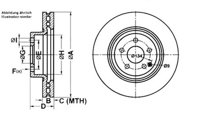 Ate тормозные диски тормозные 2szt. mercedes cls c219 e t фото №1