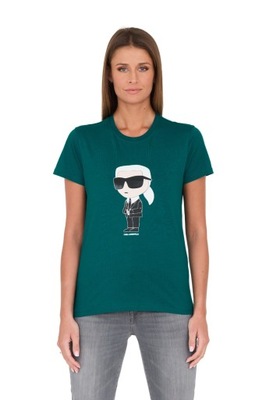 KARL LAGERFELD Zielony t-shirt Karl M