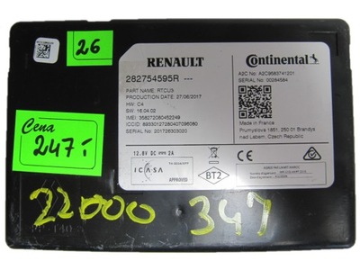 RENAULT SCENIC MODULIS NAVIGACIJOS 282754595R 