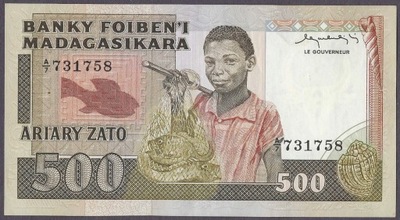 Madagaskar - 500 francs 1983-87 (aUNC)