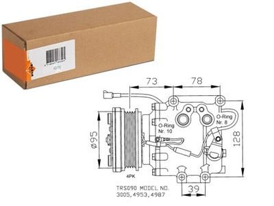 COMPRESOR DE ACONDICIONADOR MAZDA 323 C V 323 P V 323 S V 1.3 1.5 1.8  