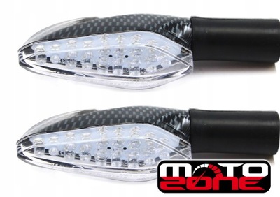 UNIWERSALNE KIERUNKOWSKAZY LED CARBON HOMOLOGACJA