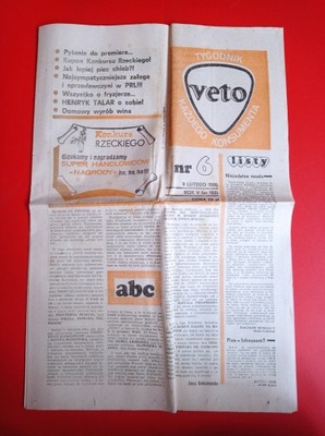 Veto nr 6 / 1986, 9 lutego 1986