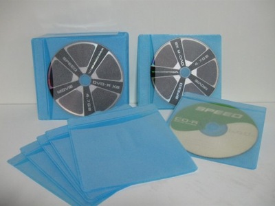 KOSZULKI na płyty CD do segregatora 100 NIEBIESKI