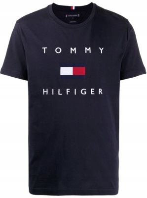 T-SHIRT TOMMY HILFIGER KOSZULKA GRANATOWA r. S