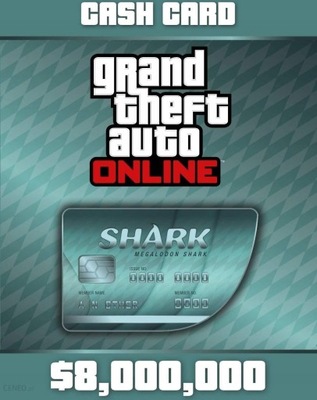 GTA V Online Megalodon Shark Cash Card $8 000 000 (PC) KLUCZ Rockstar