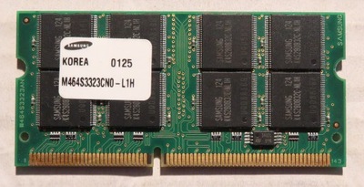 Pamięć 256MB SDRAM PC100S 100MHz SODIMM SAMSUNG