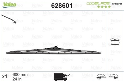 PIORO ДВОРНИКИ L-600 OPTIBLADE VALEO DAF LF (2013-) VALEO VAL628601