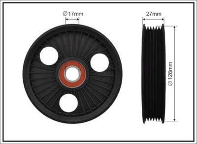 Caffaro 500361 Rolka napinacza, pasek klinowy wielorowkowy - milautoparts-fr.ukrlive.com