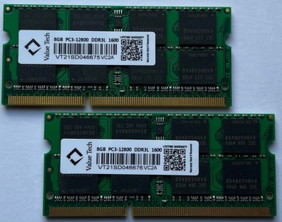 ValueTech PC3-12800 DDR3L 1600 2x8GB VC2A