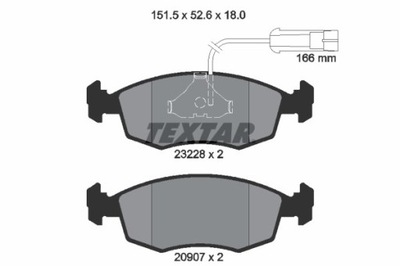 ZAPATAS DE FRENADO FIAT PARTE DELANTERA PALIO 96- 2322702  