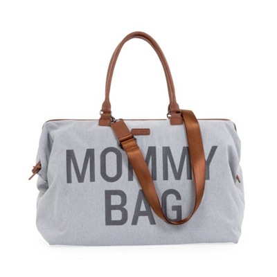 MOMMY BAG DUZA POJEMNA TORBA DLA MAMY DO KANWAS SZARA