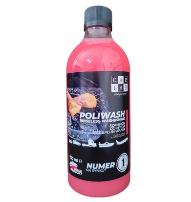 CARLAB POLIWASH RED 0,75L POLIMEROWY SZAMPON BE SPLUKIWANIA, RINSELESS 