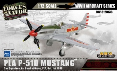 1:72 PLA P-51D Mustang Aircraft Fight FOV-812013