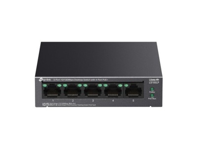 Switch TP-LINK LS105LP Fast Ethernet, 5 portów, Funkcja PoE