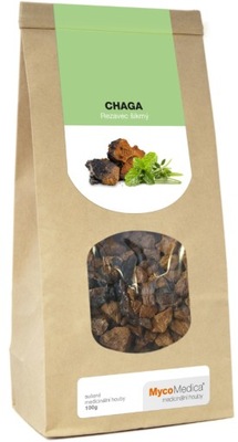 MycoMedica Chaga Czaga Suszona 100g Żołądek Jelita