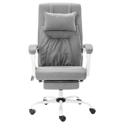 Krzesło biurowe z funkcją masażu, szare, obite tka