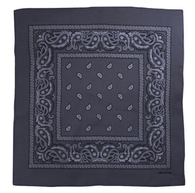 Bawełniana Bandana, Bandamka Szara Paisley