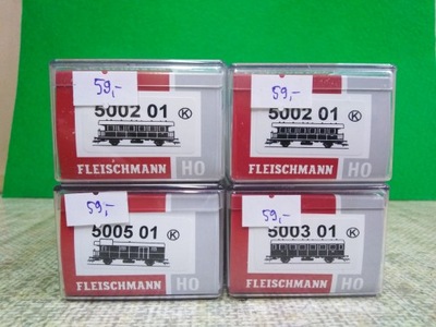 Fleischmann 5005-01 i inne , cztery wagony osobowe