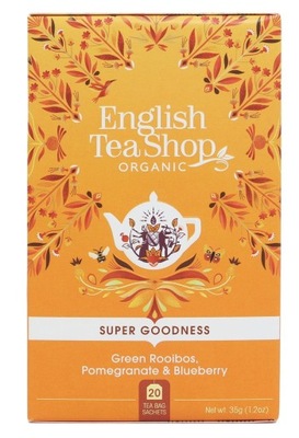 Herbata zielona z Rooibos,granatem i jagodą (20x1,75) BIO 35 g (ENGLISH TEA