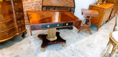 Stół pomocniczy XIX wiek w stylu Empire imponujący