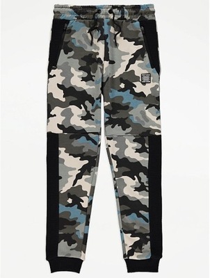 GEORGE spodnie dresowe joggersy camuflage 110-116 SALE