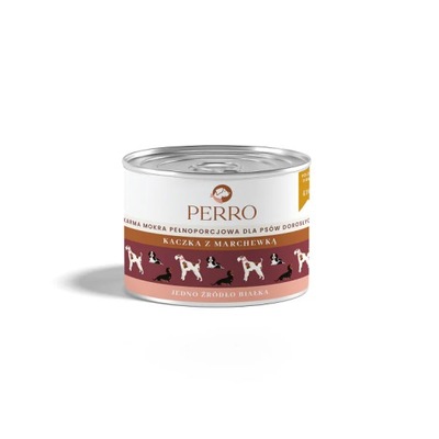 PERRO Kaczka z marchewką - karma monobiałkowa dla psów 410g
