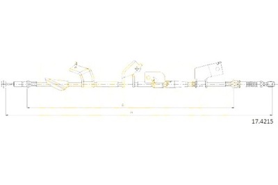 Cofle трос гальма ручного honda civic vii hatch фото №1