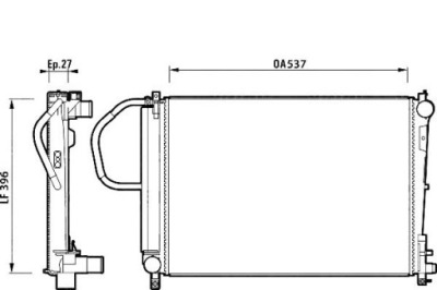 Valeo радіатор chrysler voyager 2,5/2,8cdd 00- фото №1