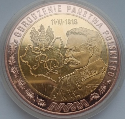 MEDAL - ODRODZENIE PAŃSTWA POLSKIEGO - JÓZEF PIŁSUDSKI - BÓG HONOR - K2