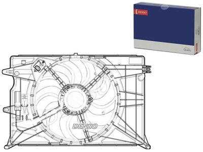 VENTILADOR DEL RADIADOR CON CUERPO FIAT 500X JEEP RENEGADE 1.4 07.14-  