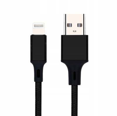 WZMOCNIONY KABEL USB LIGHTNING IPHONE NYLON 2M