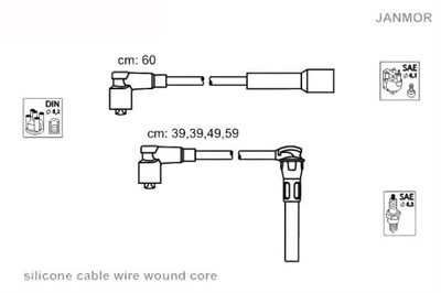 Janmor дроти запалювання kpl. фото №1