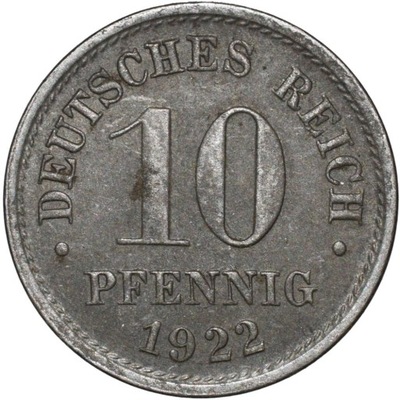 10 Pfennig 1922 F Fe