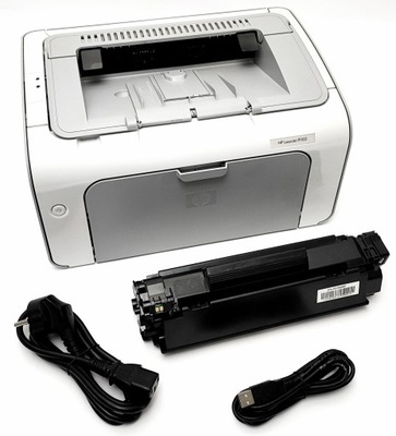 HP LaserJet P1102 (10-30K) pełen toner 100%, kable