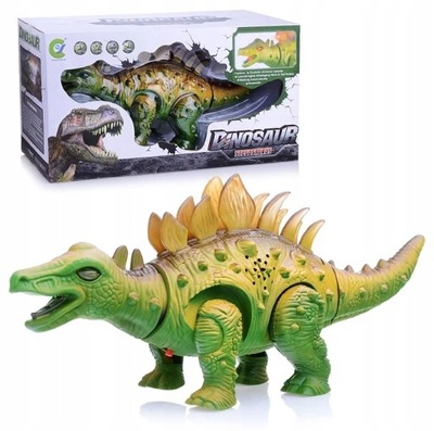 Dinozaur Stegozaur chodzący 27 cm światło, dźwięk