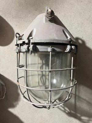 Lampa górnicza Loft Industrial lampa PRL renowacja