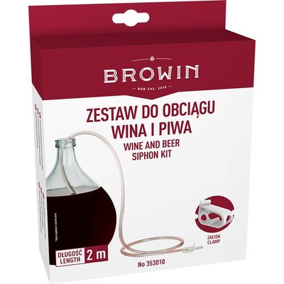 Zestaw do odciągu wina piwa wężyk z zaciskiem