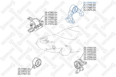 ПОДУШКА ДВИГАТЕЛЯ КРЕПЛЕНИЕ MITSUBISHI LANCER CY2A/