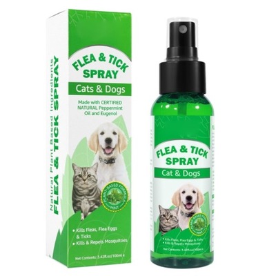 Pielęgnacja pcheł i kleszczy Spray dla psów i kot