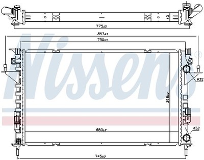 Радиатор renault clio ii 01- , renault espace iv 02- , renault laguna фото №1