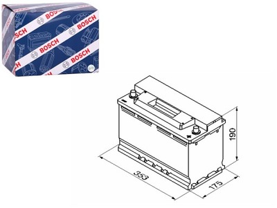 АКУМУЛЯТОР BOSCH 12V 90AH 720A S3 P + 1 353X175X190 B13 ПУСКОВИЙ