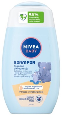 NIVEA BABY Szampon do włosów dla dzieci niemowląt 200 ml ŁAGODNY