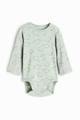 NOWE H&M body DINOZAURY zielone 92